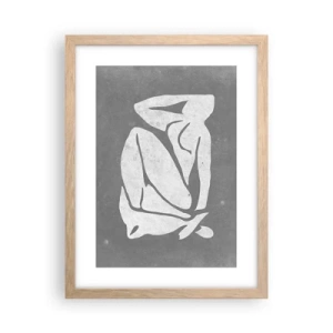 Plakat w ramie jasny dąb - W zamyśleniu - 30x40 cm
