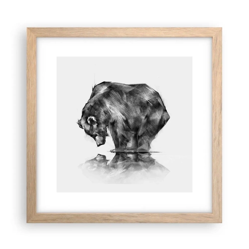 Plakat w ramie jasny dąb - Miło zobaczyć się z kimś bliskim - 30x30 cm