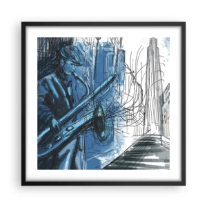Plakat w czarnej ramie - Miejska rapsodia - 50x50 cm