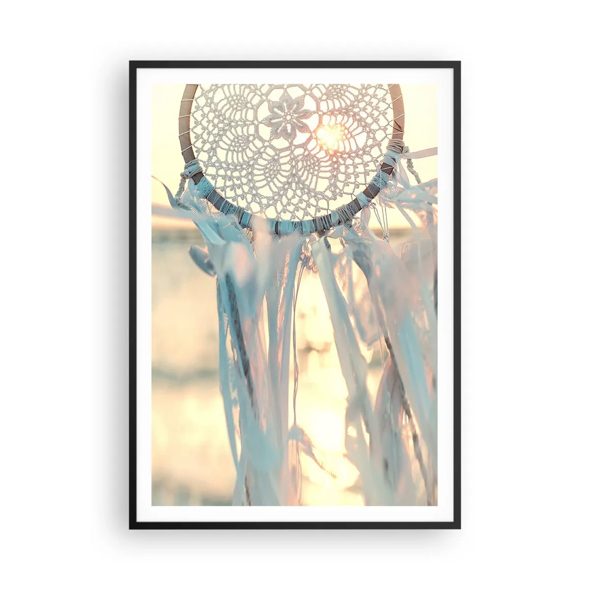 Plakat w czarnej ramie - Koronkowy totem - 70x100 cm