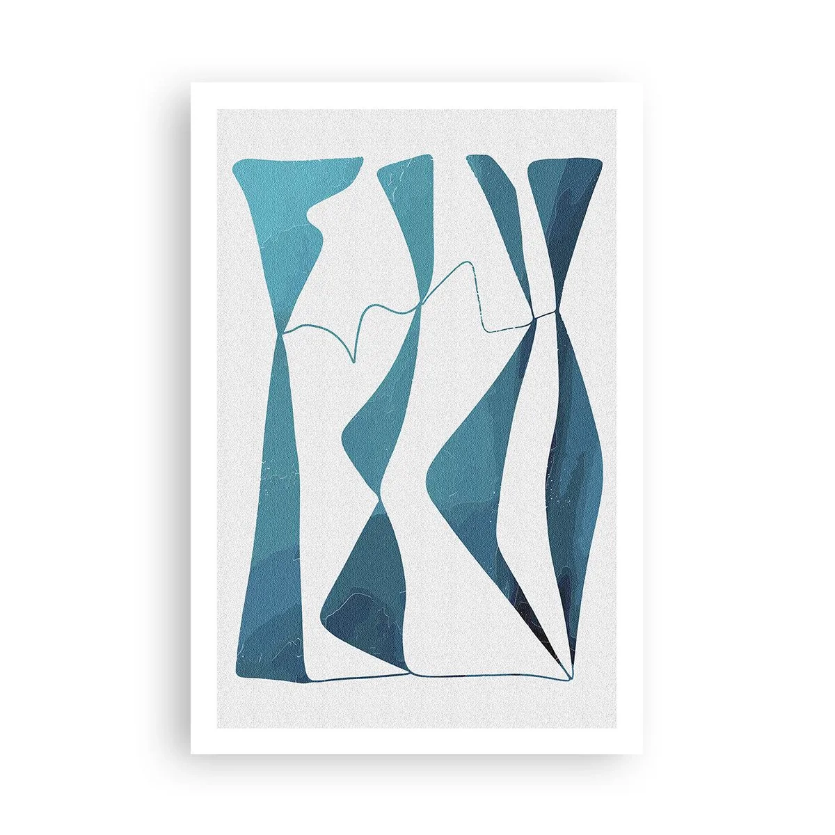 Plakat - Abstrakcja: turkusowy związek - 61x91 cm