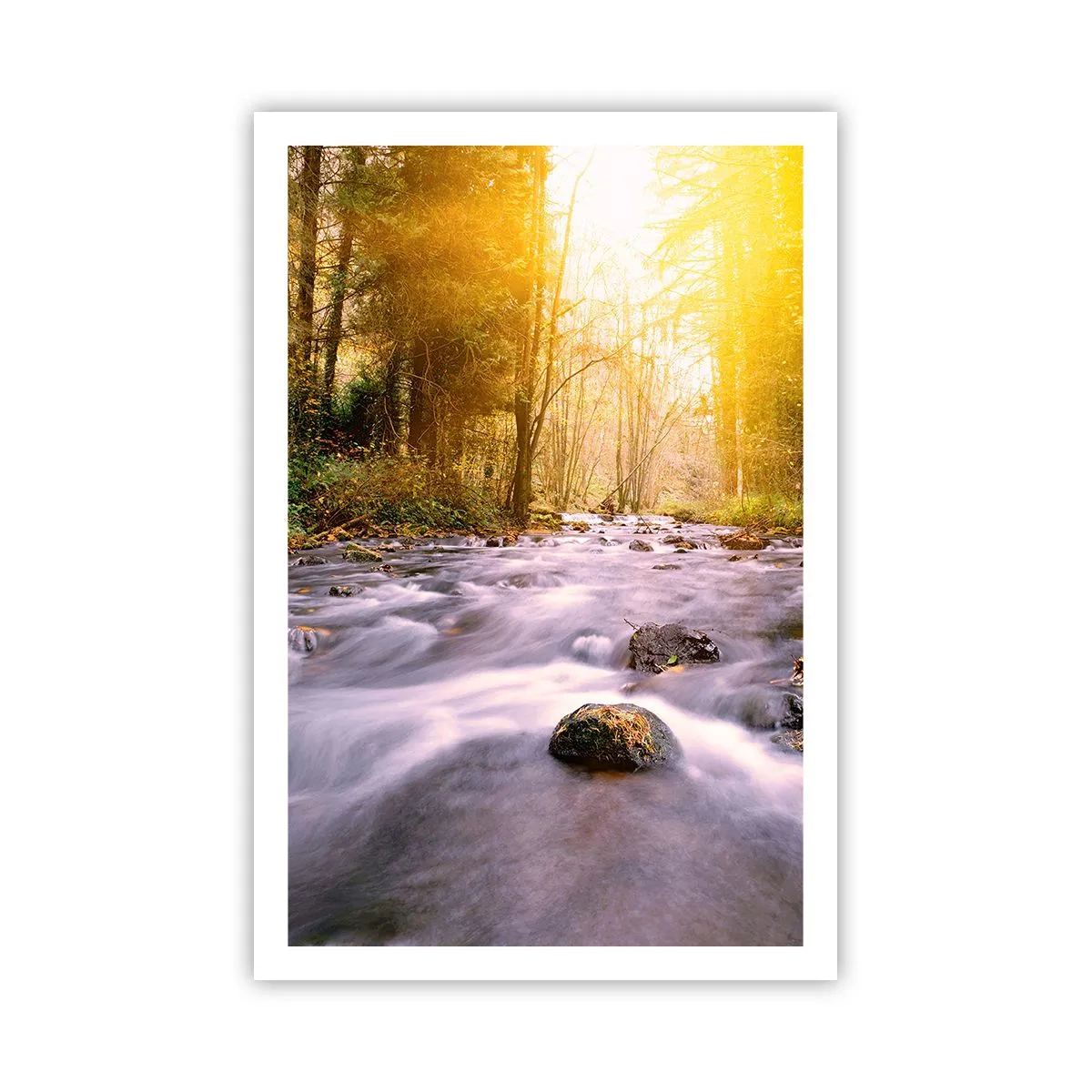 Plakat - Malachit w srebrno-złotej oprawie - 61x91 cm