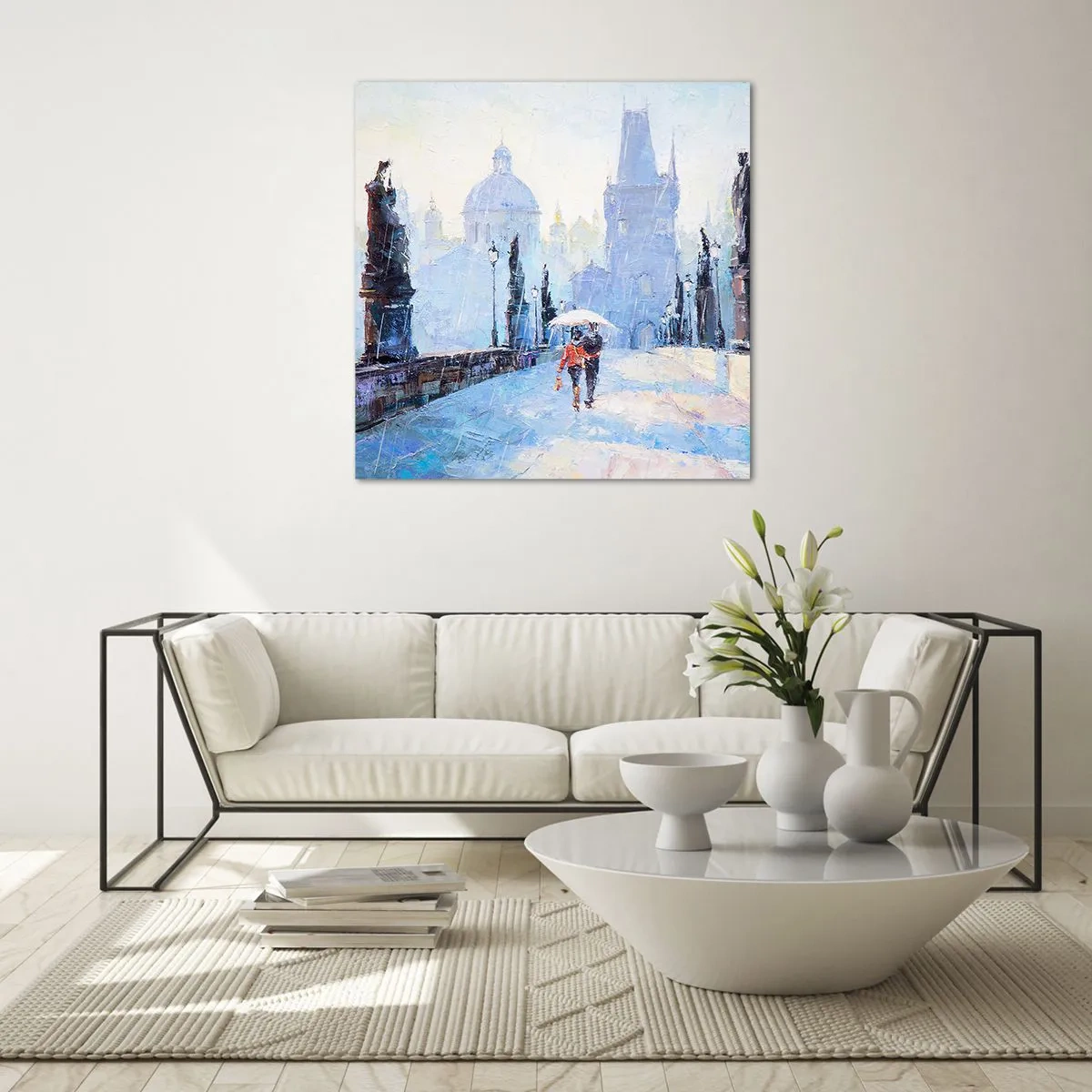 Obraz na szkle - Nas zaczarować musiał deszcz - 70x70 cm
