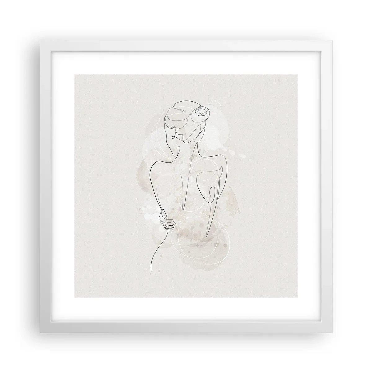 Plakat w białej ramie - Jak czuły instrument - 40x40 cm