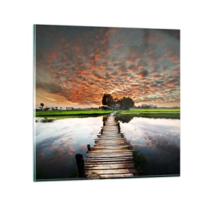 Obraz na szkle - Rozłóż ramiona - oddychaj  - 70x70 cm