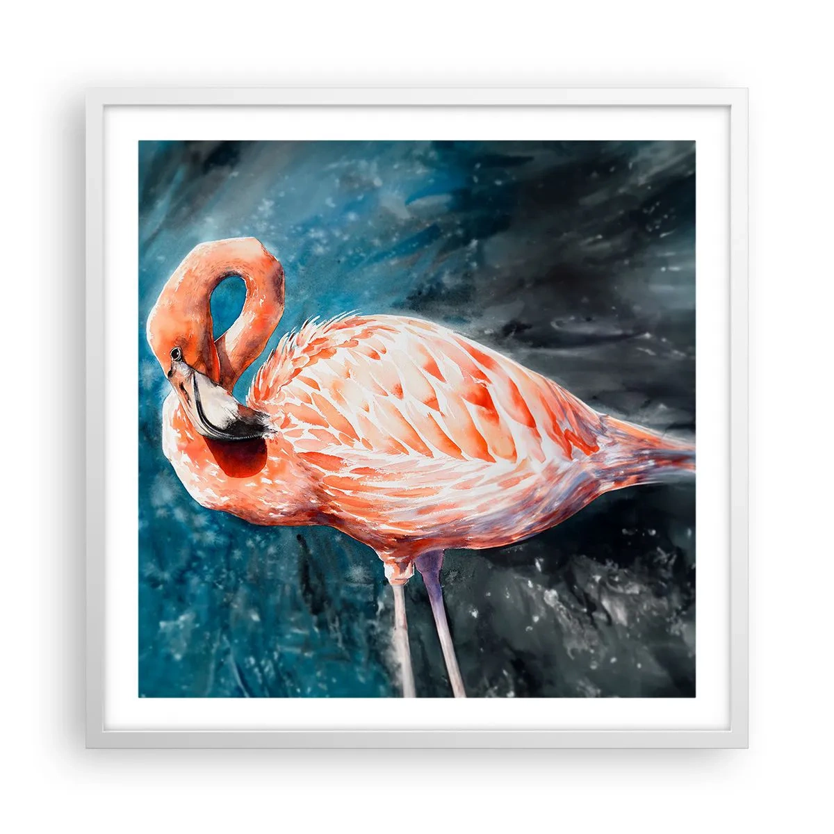 Plakat w białej ramie - Dekoracyjny z natury - 60x60 cm