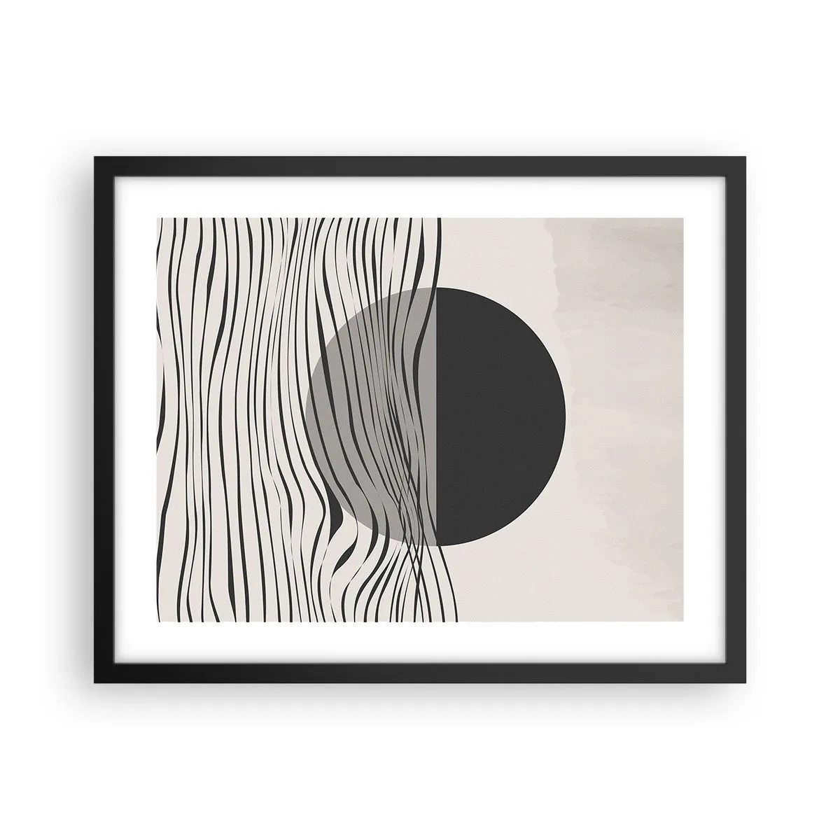 Plakat w czarnej ramie - Kompozycja połowiczna - 50x40 cm