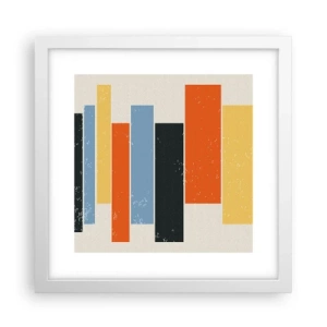 Plakat w białej ramie - Zapis muzyki - 30x30 cm