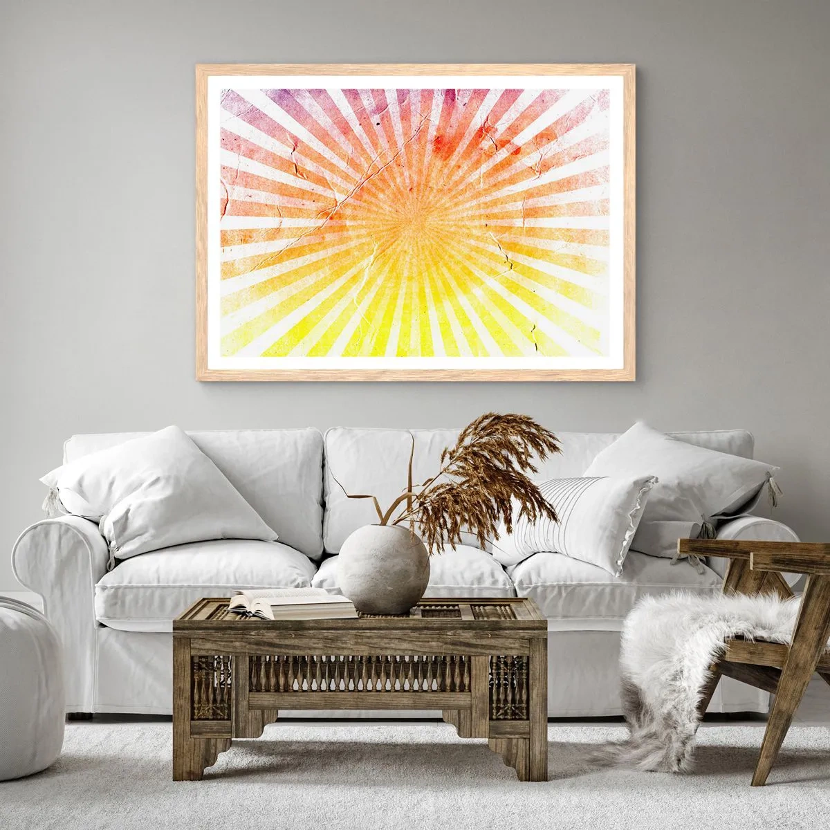 Plakat w ramie jasny dąb - Wschody i zachody - 91x61 cm