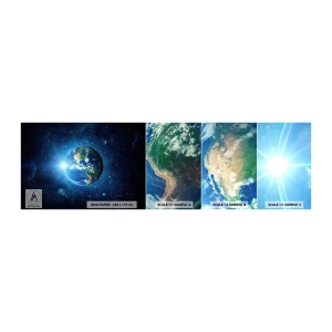 Fototapeta Próbka Standard Eco - Jesteśmy w niebie - Kosmos, Planet Ziemia, Kula Ziemska - 100x30 cm