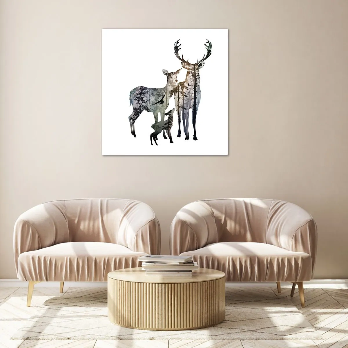 Obraz na szkle - Rodzinna fotografia - 30x30 cm