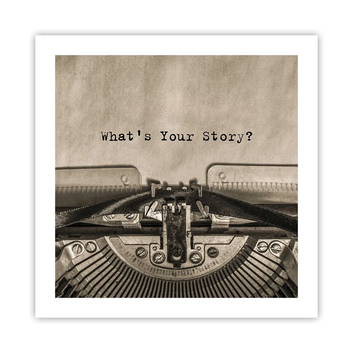 Plakat - Opowiedz mi - 50x50 cm