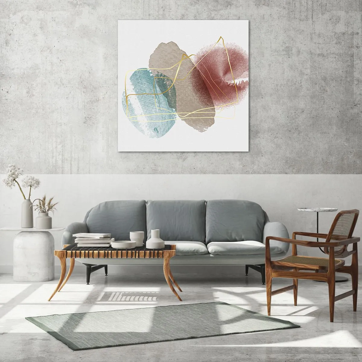 Obraz na szkle - Korale przestrzeni - 30x30 cm