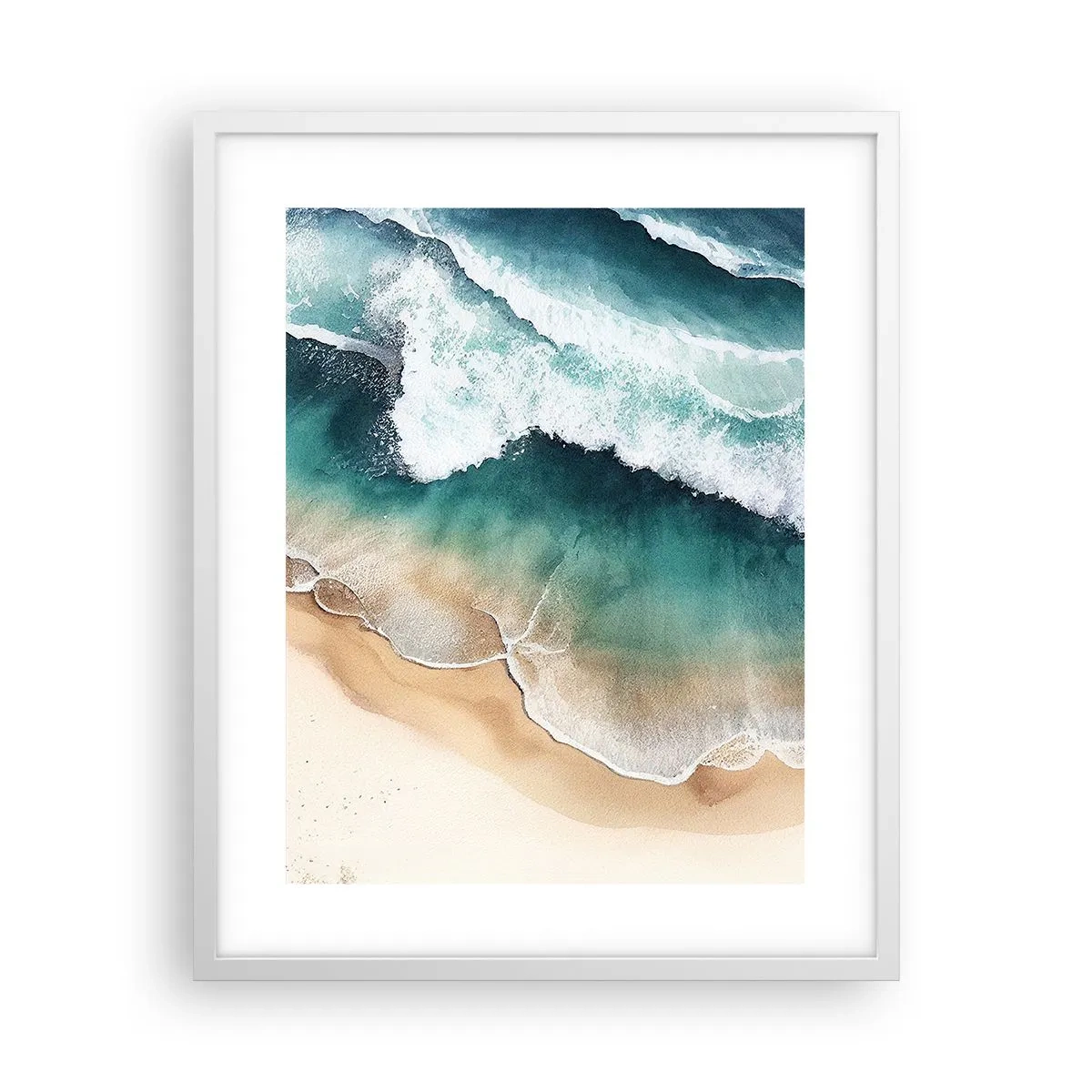 Plakat w białej ramie - Odwieczne spotkanie - 40x50 cm