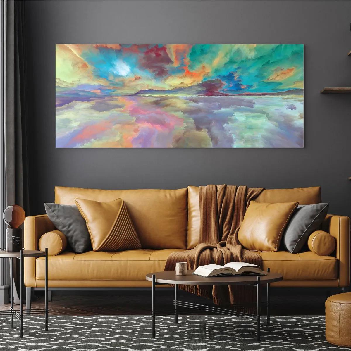 Obraz na szkle - Dwa nieba - 100x40 cm