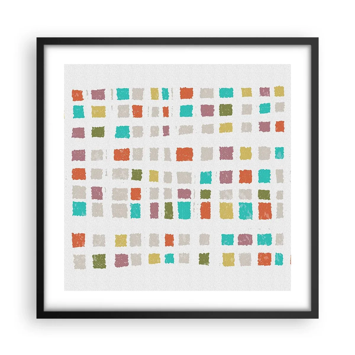Plakat w czarnej ramie - Nieznana gra - 50x50 cm