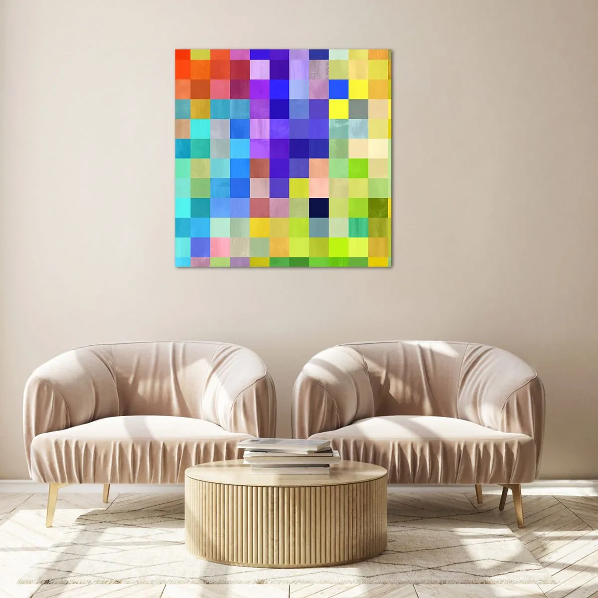 Obraz na szkle - Każdy inny, wszystkie równe - 40x40 cm