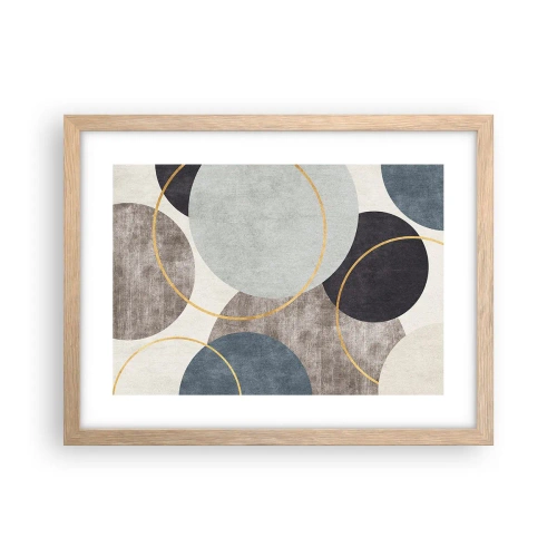 Plakat w ramie jasny dąb - Koło za kołem - 40x30 cm