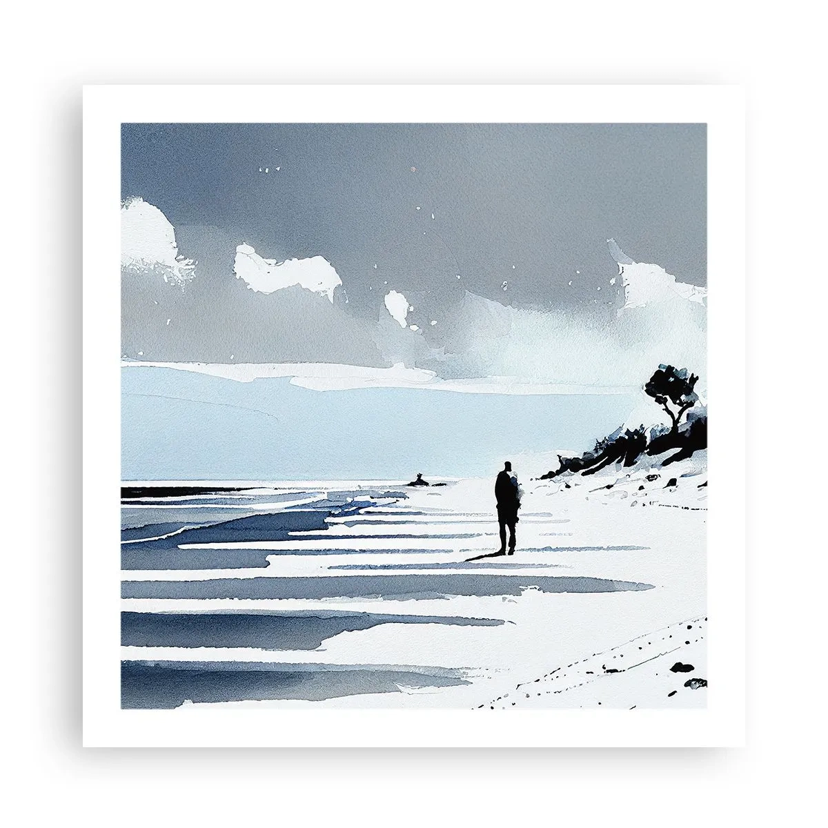Plakat - Sam na sam - 60x60 cm