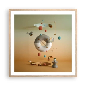 Plakat w ramie jasny dąb - Wszystko się zdarzyć może - 60x60 cm