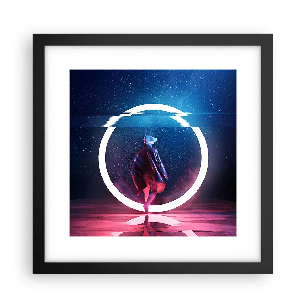 Plakat w czarnej ramie - Między światami - 30x30 cm