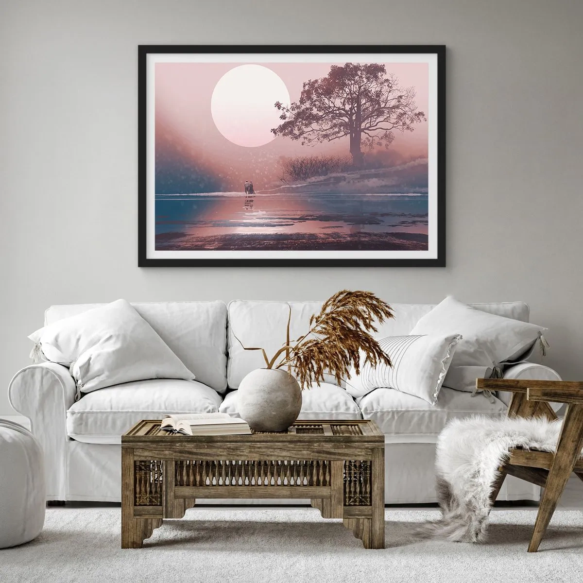 Plakat w czarnej ramie - Nocne dziwy - 50x40 cm