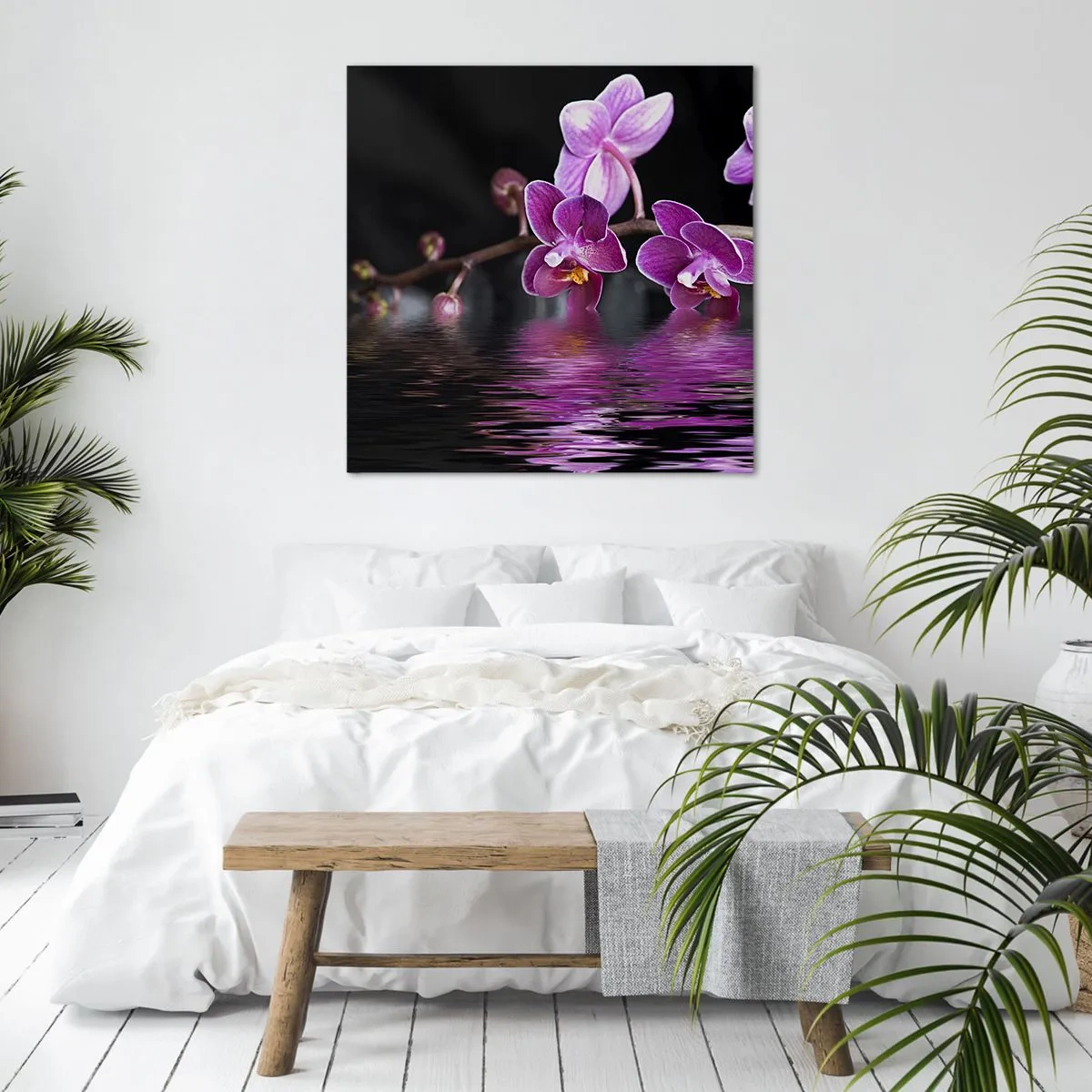 Obraz na płótnie - Liliowe odbicie piękna - 70x70 cm