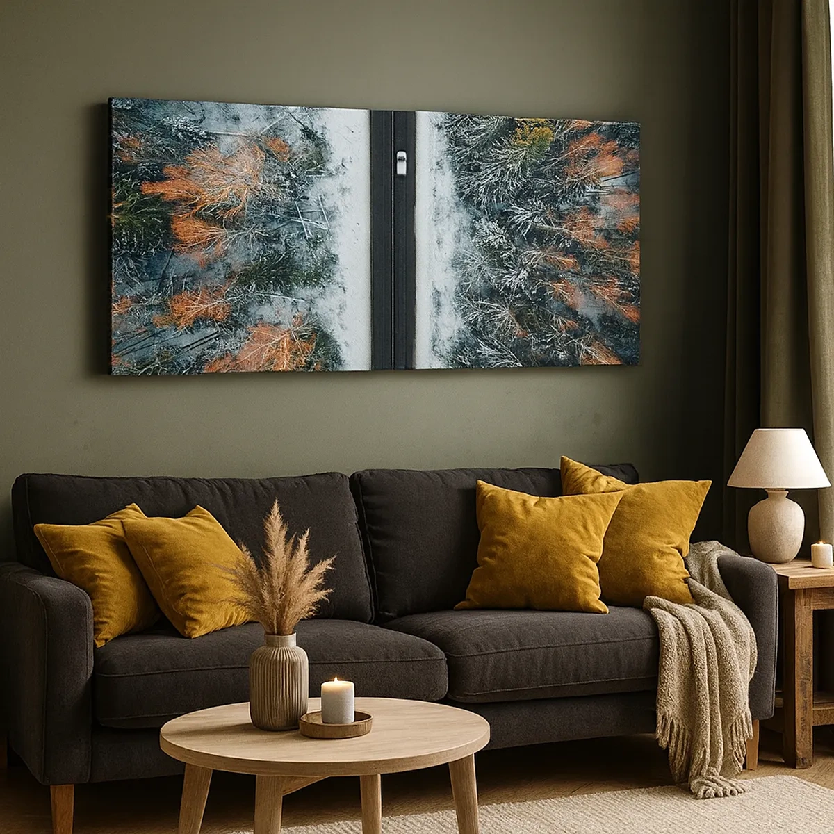 Obraz na płótnie - Przeciąć zimowy las - 30x30 cm