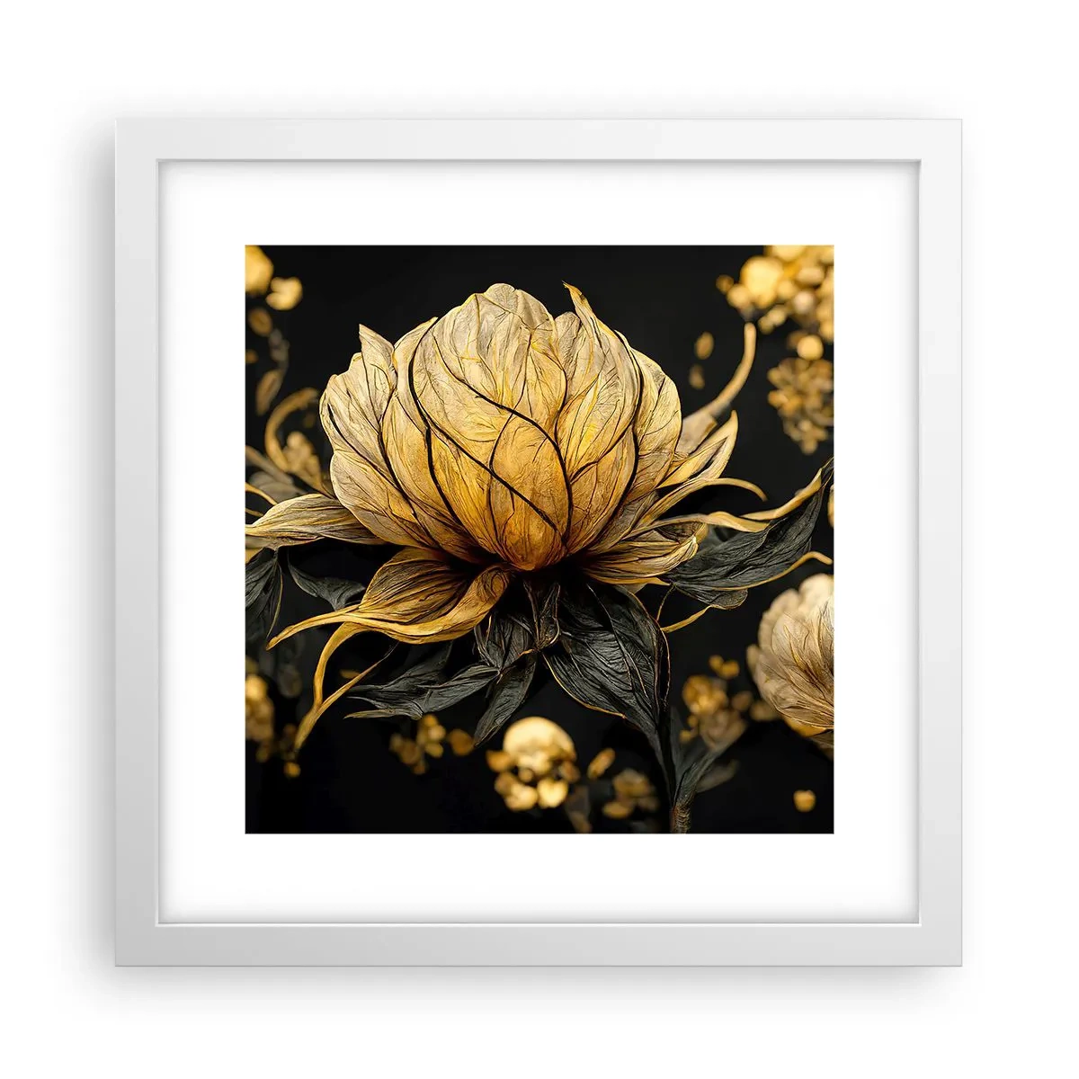 Plakat w białej ramie - Subtelna kruchość - 30x30 cm