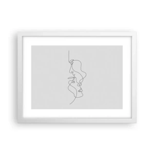 Plakat w białej ramie - Żar rzewnych żądz - 40x30 cm