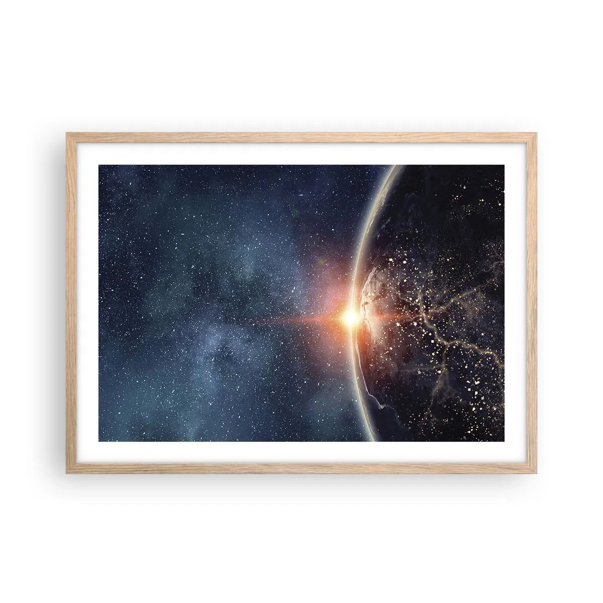 Plakat w ramie jasny dąb - W nowej perspektywie - 70x50 cm