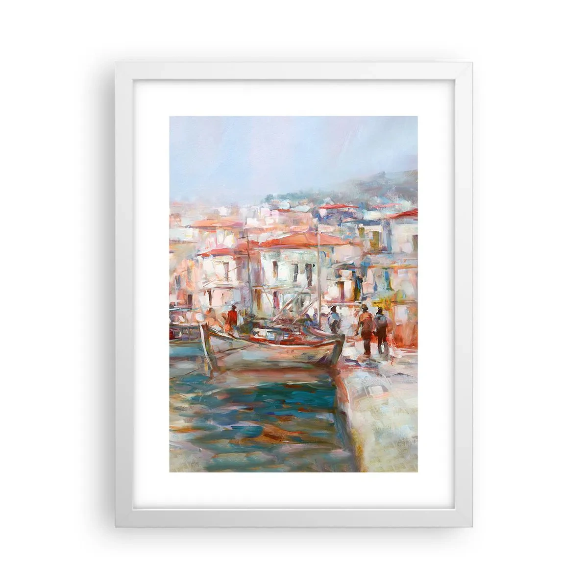 Plakat w białej ramie - Pastelowe wakacje - 30x40 cm