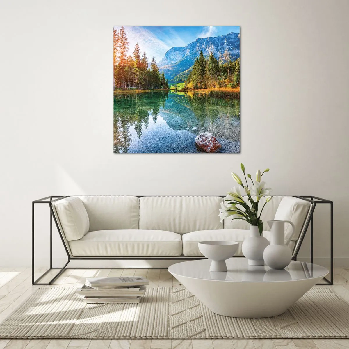 Obraz na szkle - Łagodność jesieni - 70x70 cm