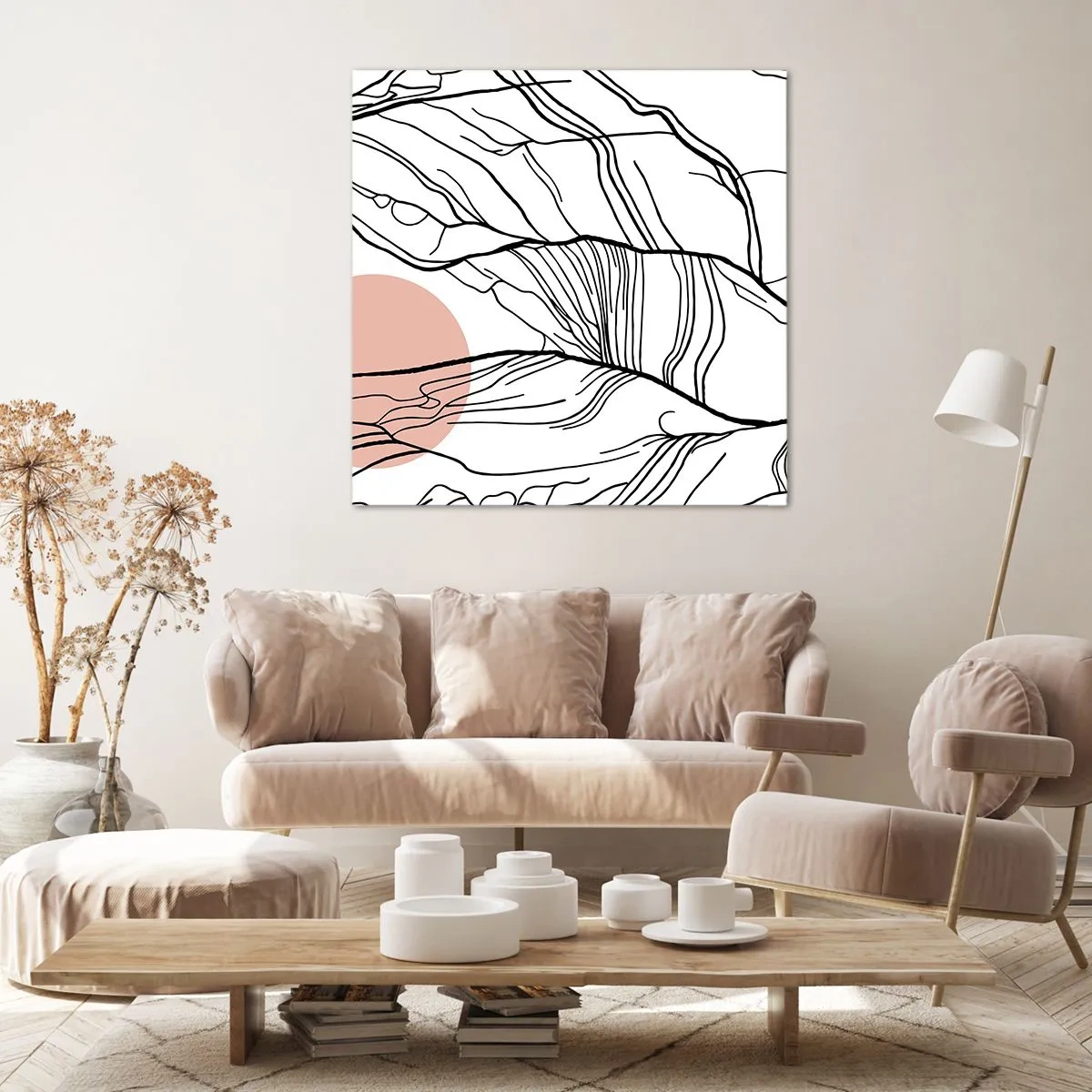 Obraz na płótnie - W sieci gałązek - 50x50 cm