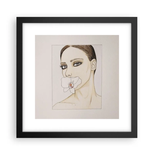 Plakat w czarnej ramie - Symbol elegancji i piękna - 30x30 cm