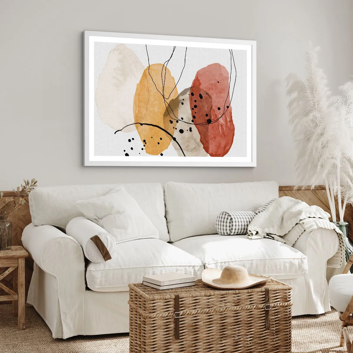 Plakat w białej ramie - Jak powietrze lekkie, przejrzyste - 91x61 cm