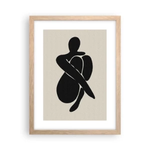 Plakat w ramie jasny dąb - We własnych objęciach - 30x40 cm