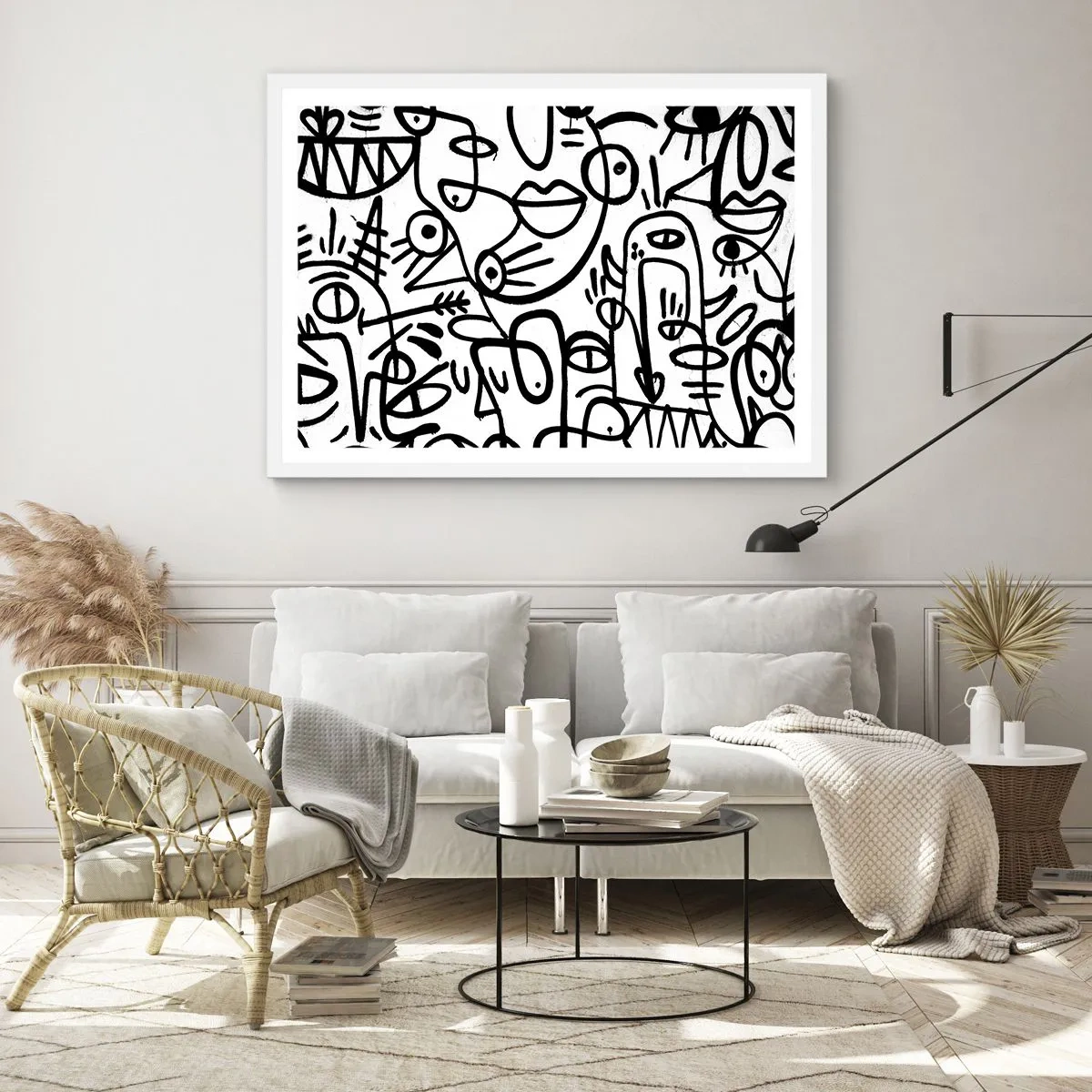 Plakat w białej ramie - Twarze i miraże - 40x30 cm