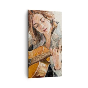 Obraz na płótnie - Koncert na gitarę i dziewczęce serce - 55x100 cm