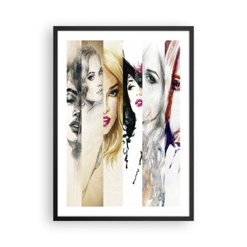 Plakat w czarnej ramie - Portrety kobiet w różnych stylach artystycznych - 50x70cm - I zawsze to TY - Nowoczesna dekoracja ścienna do salonu i sypialni ARTTOR