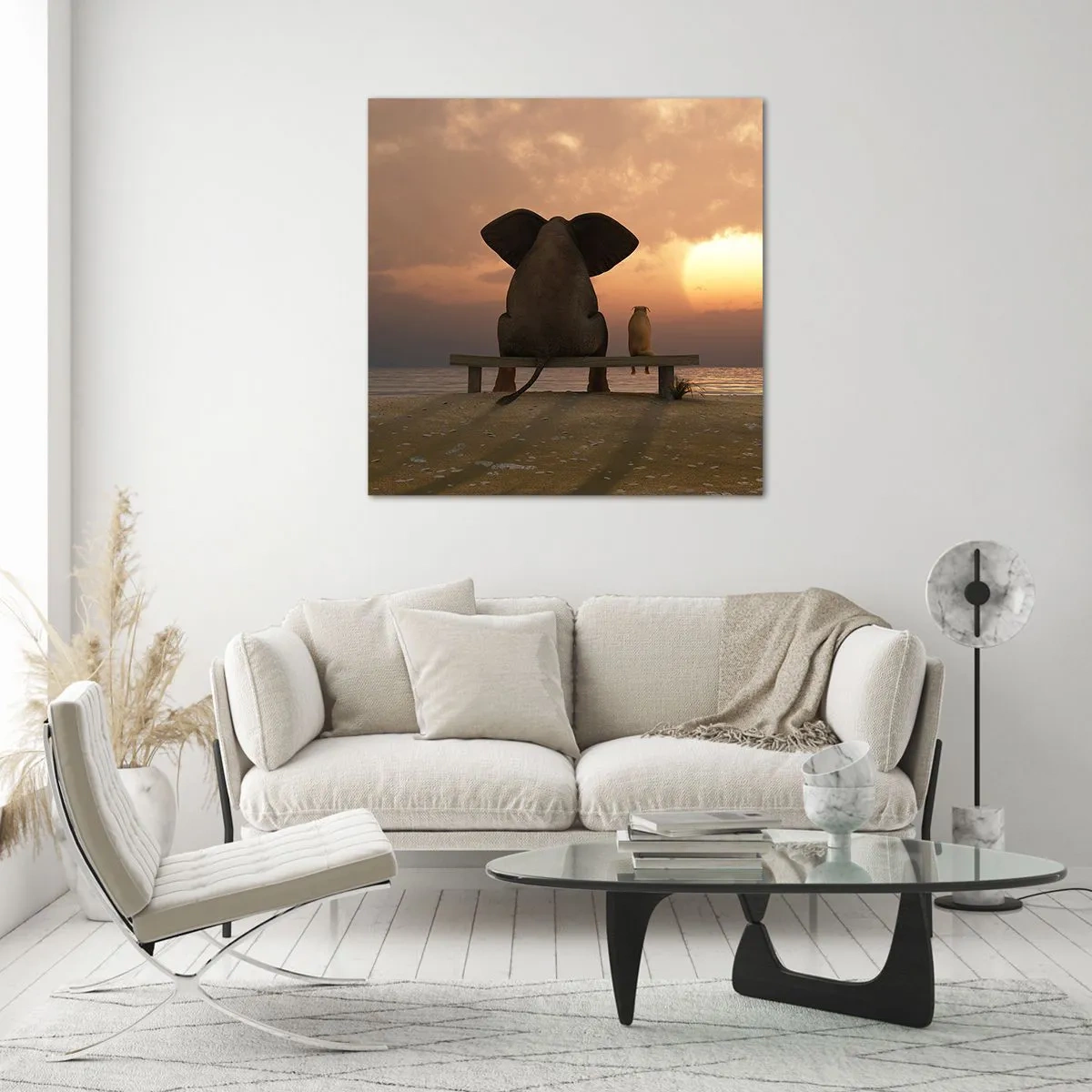 Obraz na szkle - Dobrze jest razem pomilczeć - 30x30 cm