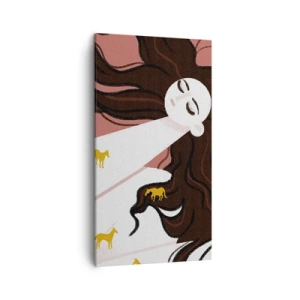 Obraz na płótnie - Sen o złotym koniu - 45x80 cm