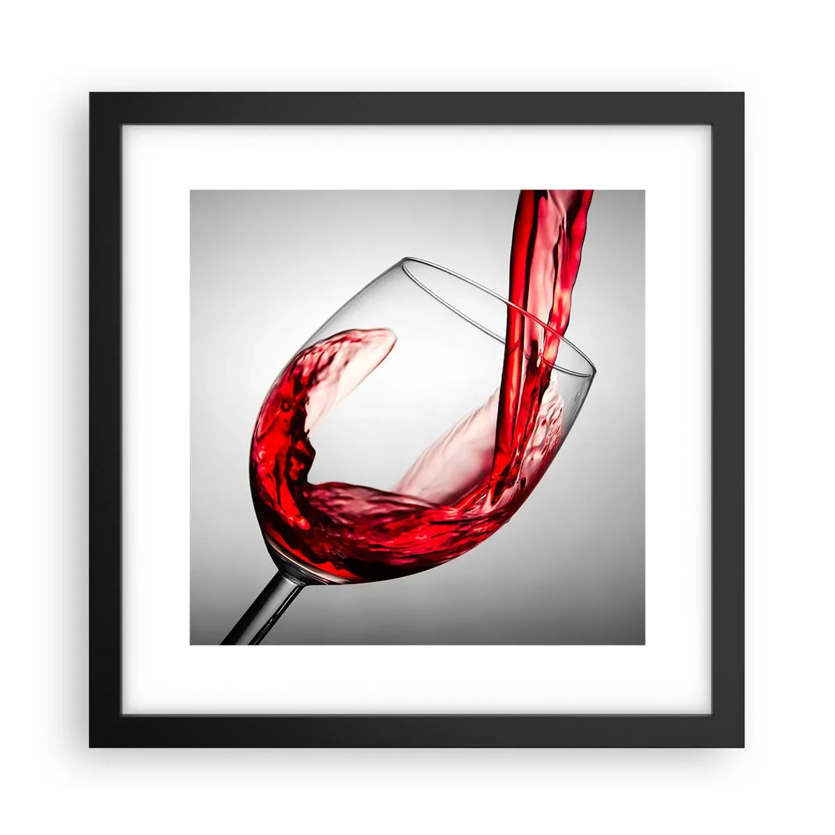 Plakat w czarnej ramie - Barwa - ruch - dźwięk - 30x30 cm