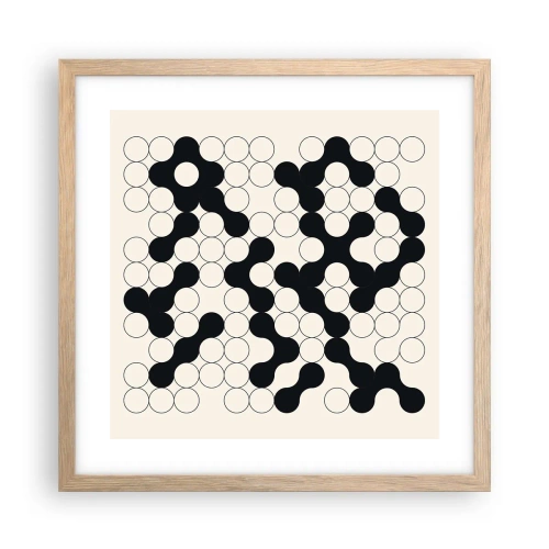 Plakat w ramie jasny dąb - Chińska gra – wariacja - 40x40 cm
