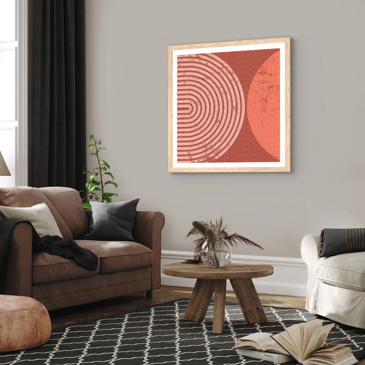 Plakat w ramie jasny dąb - Bliska relacja - 30x30 cm
