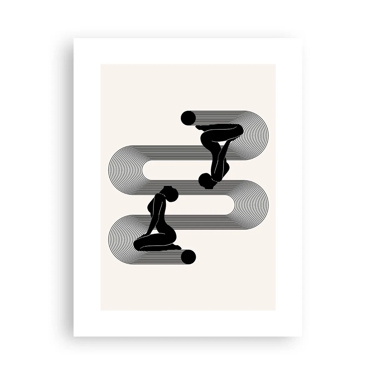 Plakat - Zmysłowa symetria - 30x40 cm