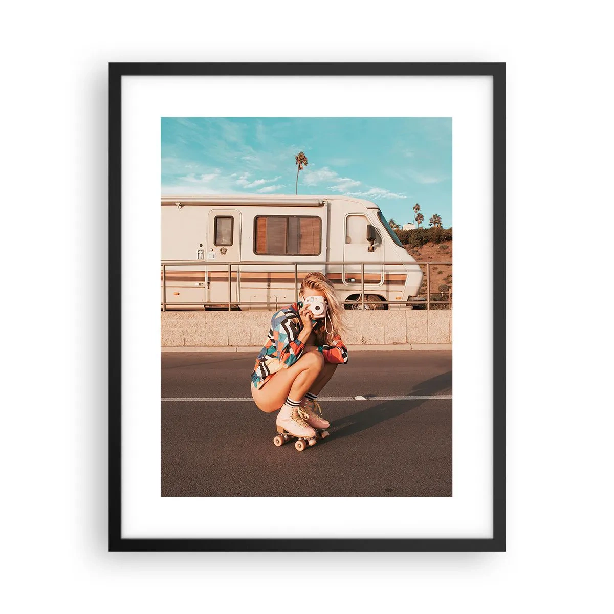 Plakat w czarnej ramie - Uśmiech, proszę! - 40x50 cm