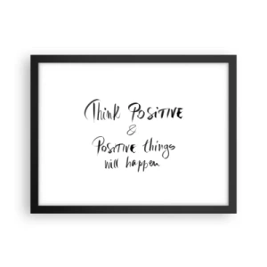 Plakat w czarnej ramie - Jak żyć? - 40x30 cm