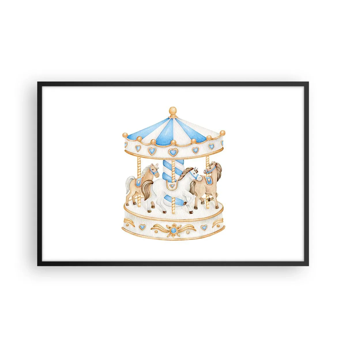 Plakat w czarnej ramie - Słodkie dzieciństwo - 91x61 cm