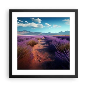 Plakat w czarnej ramie - Pachnące pola - 40x40 cm